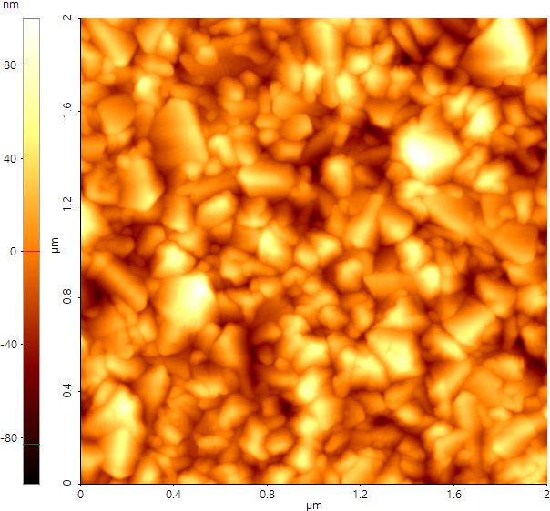 AFM Abbildung der Oberflächentopographie einer FTO-Schicht
