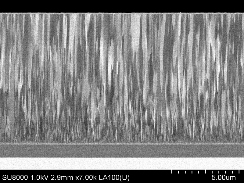 Microstructure of an AlN layer for piezoelectric applications