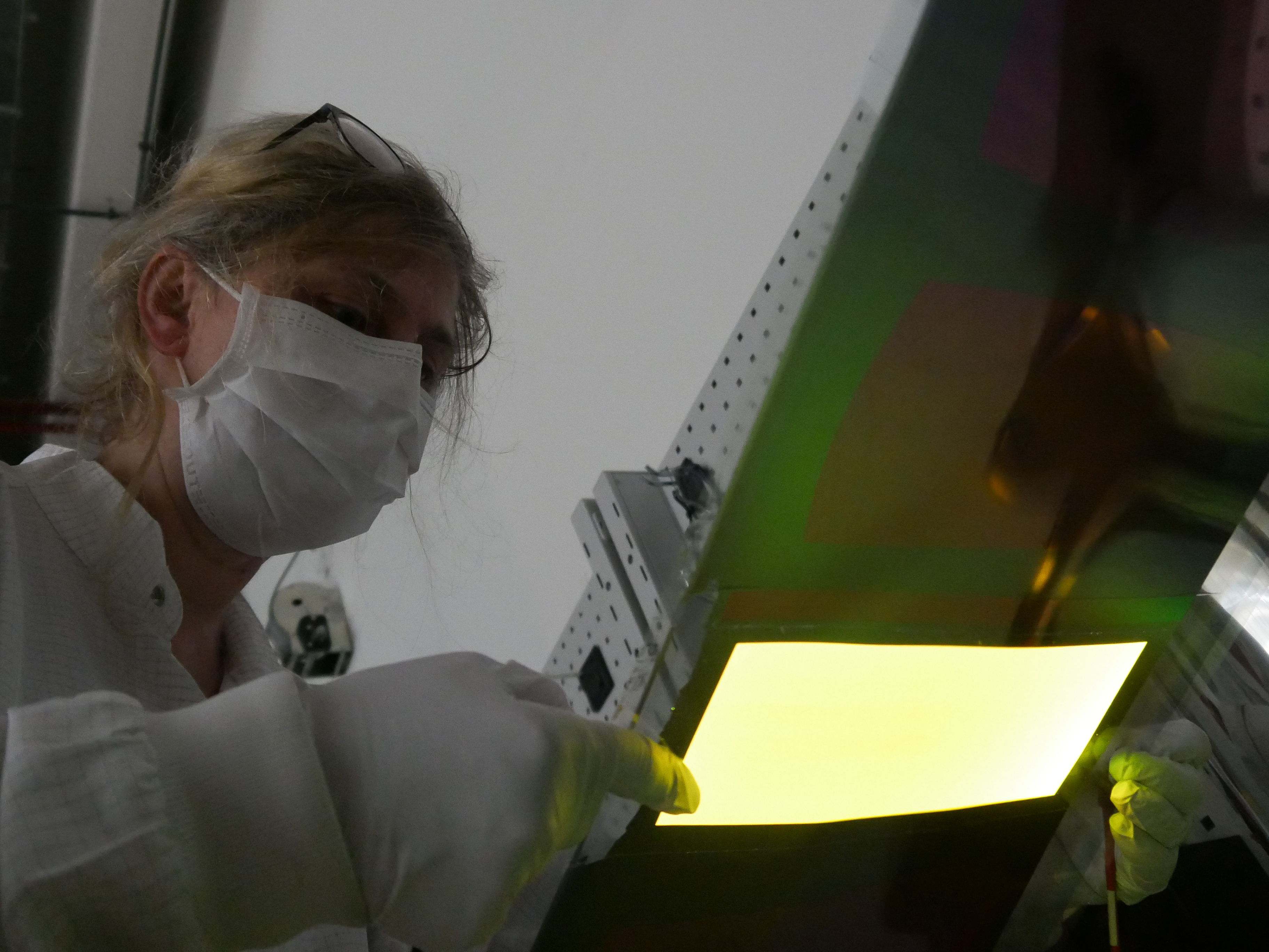 Initial inspection of an OLED after Roll-to-Roll processing and before laser singulation